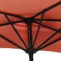 Terracotta aluminum semicircular balcony umbrella 270x144x222 cm by vidaXL, Umbrellas - Ref: Foro24-312499, Price: 129,54 €, ...