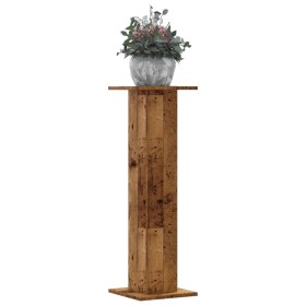 Soportes para plantas 2 uds madera roble envejecido 30x30x95 cm de , Soportes para macetas - Ref: Foro24-3307880, Precio: 69,...