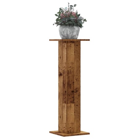 Soportes para plantas 2 uds madera roble envejecido 30x30x95 cm de , Soportes para macetas - Ref: Foro24-3307880, Precio: 84,...