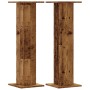 Soportes para plantas 2 uds madera roble envejecido 30x30x95 cm de , Soportes para macetas - Ref: Foro24-3307880, Precio: 84,...