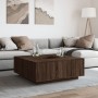 Engineered wood brown oak coffee table 100x100x40 cm by , Coffee table - Ref: Foro24-3284055, Price: 174,31 €, Discount: %