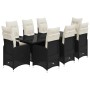 Garden table and chairs set 9 pieces with black PE rattan cushions by , Garden sets - Ref: Foro24-3276998, Price: 1,00 €, Dis...