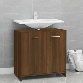 Oak brown plywood bathroom cabinet 60x33x60 cm by vidaXL, Bathroom furniture - Ref: Foro24-815527, Price: 41,31 €, Discount: %