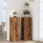 Plant stands 2 units aged oak wood 33x33x100 cm by , Pot stands - Ref: Foro24-3307889, Price: 118,71 €, Discount: %