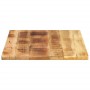 Rectangular table board made of rough mango wood, measuring 80x60x2.5 cm. by , Table tops - Ref: Foro24-371330, Price: 56,91 ...