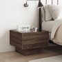 Bedside table with Infinity LED brown oak 40x40x30 cm by , Nightstands - Ref: Foro24-3284069, Price: 77,65 €, Discount: %