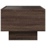 Bedside table with Infinity LED brown oak 40x40x30 cm by , Nightstands - Ref: Foro24-3284069, Price: 77,65 €, Discount: %