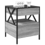 Coffee table with Infinity LED gray Sonoma 40x40x51 cm by , Nightstands - Ref: Foro24-3284104, Price: 100,31 €, Discount: %