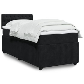 Box spring bed with black velvet mattress 80x200 cm by , Beds and slatted bases - Ref: Foro24-3287598, Price: 343,99 €, Disco...