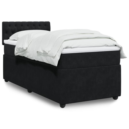 Cama box spring con colchón terciopelo negro 80x200 cm de , Camas y somieres - Ref: Foro24-3287598, Precio: 348,35 €, Descuen...