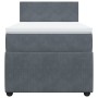 Box spring bed with dark gray velvet mattress 100x200 cm by , Beds and slatted bases - Ref: Foro24-3287657, Price: 403,74 €, ...