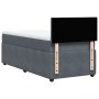 Box spring bed with dark gray velvet mattress 100x200 cm by , Beds and slatted bases - Ref: Foro24-3287657, Price: 403,74 €, ...