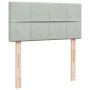 Cama box spring con colchón terciopelo gris claro 100x200 cm de , Camas y somieres - Ref: Foro24-3287662, Precio: 404,55 €, D...