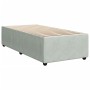 Box spring bed with light gray velvet mattress 100x200 cm by , Beds and slatted bases - Ref: Foro24-3287662, Price: 404,55 €,...