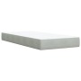 Box spring bed with light gray velvet mattress 100x200 cm by , Beds and slatted bases - Ref: Foro24-3287662, Price: 404,55 €,...