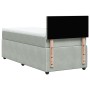 Box spring bed with light gray velvet mattress 100x200 cm by , Beds and slatted bases - Ref: Foro24-3287662, Price: 404,55 €,...