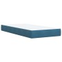 Box spring bed with blue velvet mattress 100x200 cm by , Beds and slatted bases - Ref: Foro24-3287660, Price: 401,73 €, Disco...