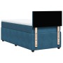 Box spring bed with blue velvet mattress 100x200 cm by , Beds and slatted bases - Ref: Foro24-3287660, Price: 401,73 €, Disco...