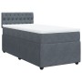 Cama box spring con colchón terciopelo gris oscuro 100x200 cm de , Camas y somieres - Ref: Foro24-3287669, Precio: 403,99 €, ...