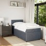 Box spring bed with dark gray velvet mattress 100x200 cm by , Beds and slatted bases - Ref: Foro24-3287669, Price: 420,79 €, ...