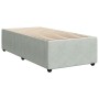 Box spring bed with light gray velvet mattress 100x200 cm by , Beds and slatted bases - Ref: Foro24-3287674, Price: 424,63 €,...