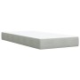 Cama box spring con colchón terciopelo gris claro 100x200 cm de , Camas y somieres - Ref: Foro24-3287674, Precio: 406,90 €, D...