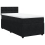 Box spring bed with black velvet mattress 100x200 cm by , Beds and slatted bases - Ref: Foro24-3287676, Price: 403,73 €, Disc...