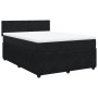 Box spring bed with black velvet mattress 160x200 cm by , Beds and slatted bases - Ref: Foro24-3287778, Price: 566,95 €, Disc...