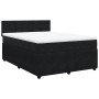 Box spring bed with black velvet mattress 160x200 cm by , Beds and slatted bases - Ref: Foro24-3287784, Price: 611,17 €, Disc...