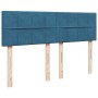 Cama box spring con colchón terciopelo azul 160x200 cm de , Camas y somieres - Ref: Foro24-3287786, Precio: 580,47 €, Descuen...