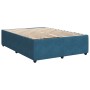 Box spring bed with blue velvet mattress 160x200 cm by , Beds and slatted bases - Ref: Foro24-3287786, Price: 581,34 €, Disco...