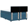 Box spring bed with blue velvet mattress 160x200 cm by , Beds and slatted bases - Ref: Foro24-3287786, Price: 581,34 €, Disco...