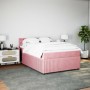 Box spring bed with pink velvet mattress 160x200 cm by , Beds and slatted bases - Ref: Foro24-3287799, Price: 584,67 €, Disco...