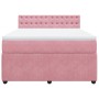 Box spring bed with pink velvet mattress 160x200 cm by , Beds and slatted bases - Ref: Foro24-3287799, Price: 584,67 €, Disco...