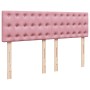 Box spring bed with pink velvet mattress 160x200 cm by , Beds and slatted bases - Ref: Foro24-3287799, Price: 584,67 €, Disco...