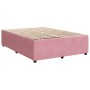 Box spring bed with pink velvet mattress 160x200 cm by , Beds and slatted bases - Ref: Foro24-3287799, Price: 584,67 €, Disco...