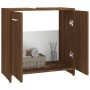 Oak brown plywood bathroom cabinet 60x33x60 cm by vidaXL, Bathroom furniture - Ref: Foro24-815527, Price: 41,16 €, Discount: %