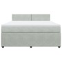 Box spring bed with light gray velvet mattress 180x200 cm by , Beds and slatted bases - Ref: Foro24-3287800, Price: 642,09 €,...