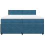 Box spring bed with blue velvet mattress 200x200 cm by , Beds and slatted bases - Ref: Foro24-3287828, Price: 709,19 €, Disco...