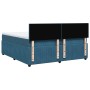 Box spring bed with blue velvet mattress 200x200 cm by , Beds and slatted bases - Ref: Foro24-3287828, Price: 709,19 €, Disco...