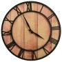 Reloj de pared MDF y hierro marrón y negro 39 cm de vidaXL, Relojes de pared - Ref: Foro24-325172, Precio: 31,53 €, Descuento: %