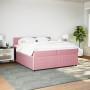 Cama box spring con colchón terciopelo rosa 200x200 cm de , Camas y somieres - Ref: Foro24-3287835, Precio: 728,76 €, Descuen...