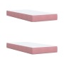 Cama box spring con colchón terciopelo rosa 200x200 cm de , Camas y somieres - Ref: Foro24-3287835, Precio: 728,76 €, Descuen...