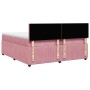 Cama box spring con colchón terciopelo rosa 200x200 cm de , Camas y somieres - Ref: Foro24-3287835, Precio: 715,69 €, Descuen...