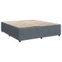 Dark gray velvet box spring bed with mattress 200x200 cm by , Beds and slatted bases - Ref: Foro24-3287837, Price: 741,95 €, ...