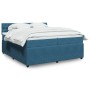 Cama box spring con colchón terciopelo azul 200x200 cm de , Camas y somieres - Ref: Foro24-3287840, Precio: 771,40 €, Descuen...