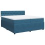 Boxspringbett mit blauer Samtmatratze 200x200 cm von , Betten und Lattenroste - Ref: Foro24-3287840, Preis: 771,40 €, Rabatt: %