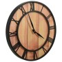 Reloj de pared MDF y hierro marrón y negro 39 cm de vidaXL, Relojes de pared - Ref: Foro24-325172, Precio: 31,53 €, Descuento: %