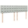 Cama box spring con colchón terciopelo gris claro 200x200 cm de , Camas y somieres - Ref: Foro24-3287842, Precio: 768,91 €, D...