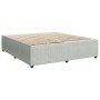 Cama box spring con colchón terciopelo gris claro 200x200 cm de , Camas y somieres - Ref: Foro24-3287842, Precio: 768,91 €, D...